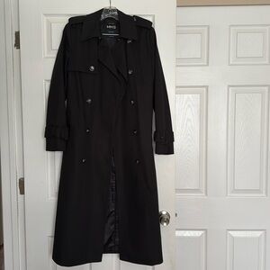 Mango Black Trench Coat